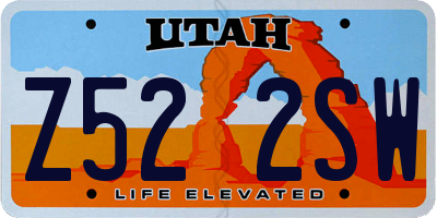 UT license plate Z522SW