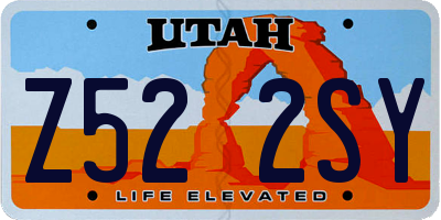 UT license plate Z522SY