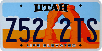 UT license plate Z522TS