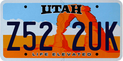 UT license plate Z522UK