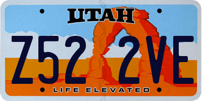 UT license plate Z522VE