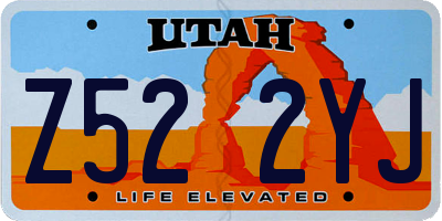 UT license plate Z522YJ