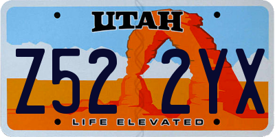 UT license plate Z522YX