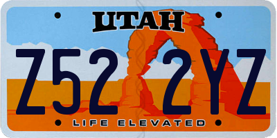 UT license plate Z522YZ