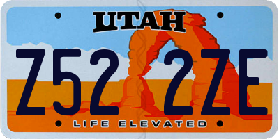 UT license plate Z522ZE