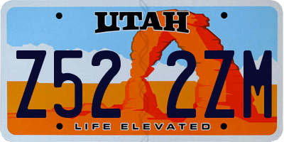 UT license plate Z522ZM