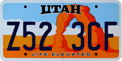 UT license plate Z523CF