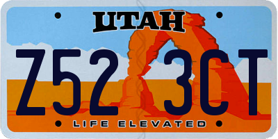UT license plate Z523CT
