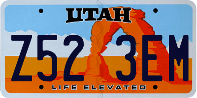 UT license plate Z523EM