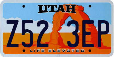 UT license plate Z523EP