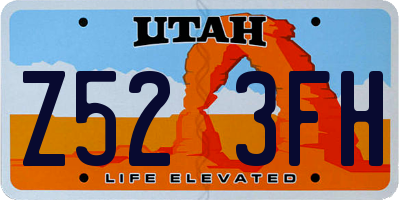 UT license plate Z523FH