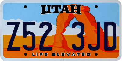 UT license plate Z523JD