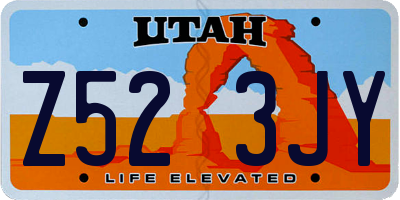UT license plate Z523JY