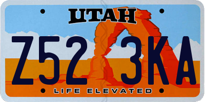 UT license plate Z523KA