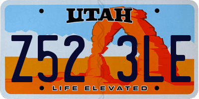UT license plate Z523LE