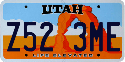 UT license plate Z523ME