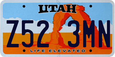 UT license plate Z523MN