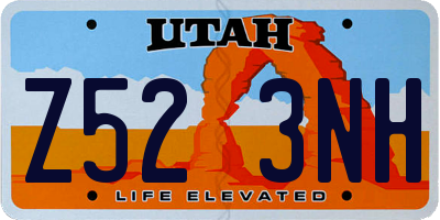 UT license plate Z523NH