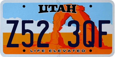 UT license plate Z523QF