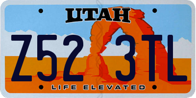 UT license plate Z523TL