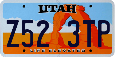UT license plate Z523TP