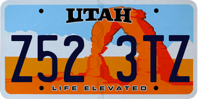 UT license plate Z523TZ