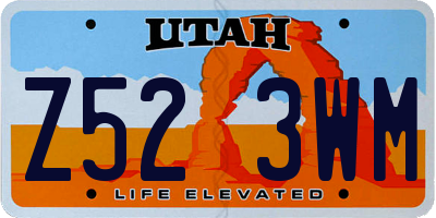 UT license plate Z523WM