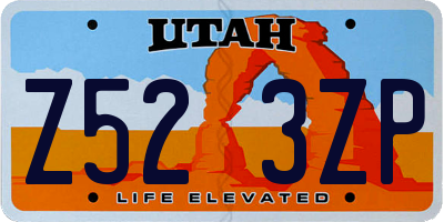 UT license plate Z523ZP