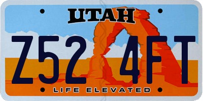 UT license plate Z524FT