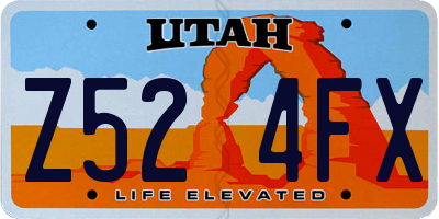 UT license plate Z524FX