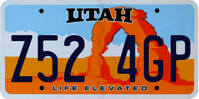 UT license plate Z524GP
