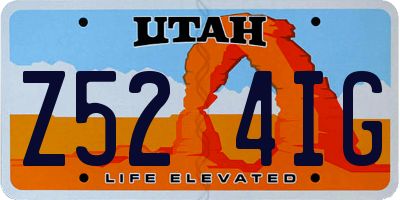 UT license plate Z524IG