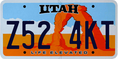 UT license plate Z524KT