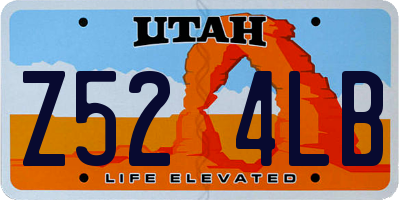 UT license plate Z524LB