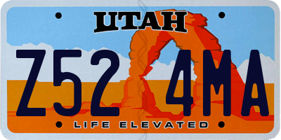 UT license plate Z524MA
