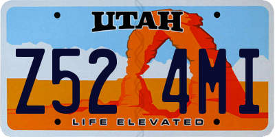 UT license plate Z524MI