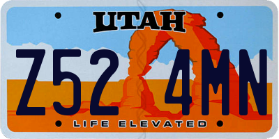 UT license plate Z524MN