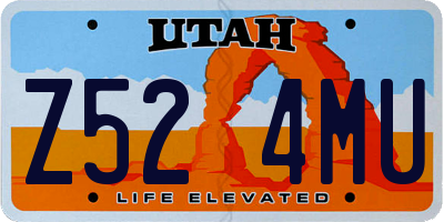 UT license plate Z524MU