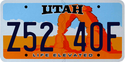 UT license plate Z524OF