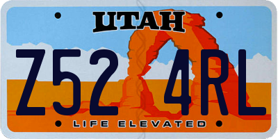 UT license plate Z524RL