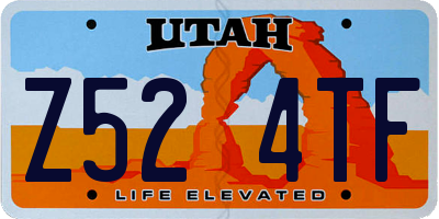 UT license plate Z524TF