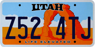 UT license plate Z524TJ