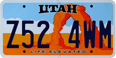 UT license plate Z524WM
