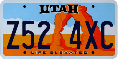UT license plate Z524XC