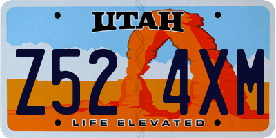 UT license plate Z524XM