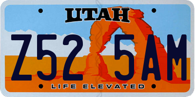 UT license plate Z525AM