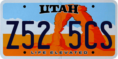UT license plate Z525CS