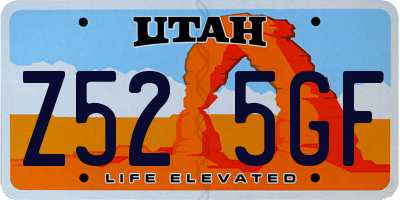 UT license plate Z525GF
