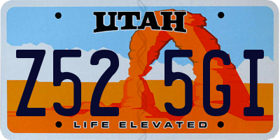 UT license plate Z525GI