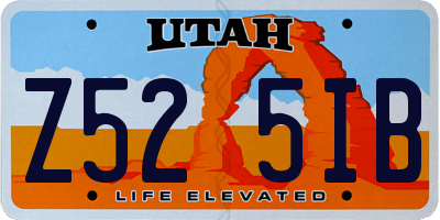 UT license plate Z525IB